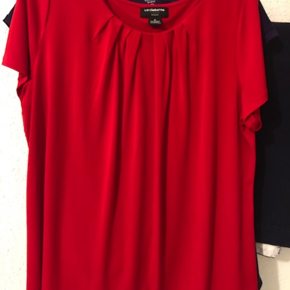 Red blouse, plus size